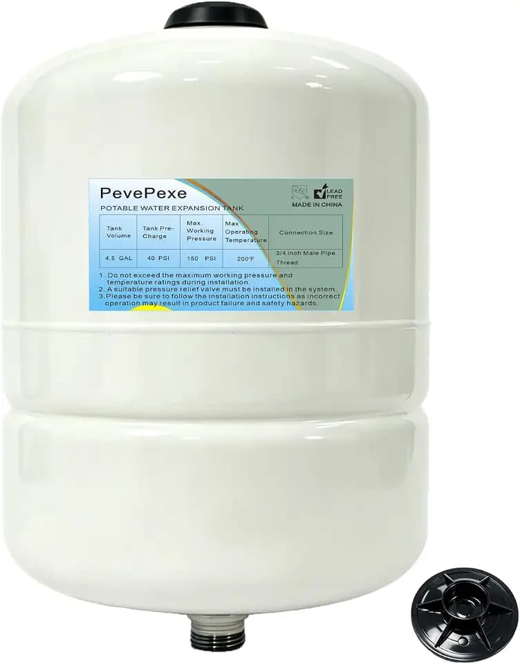 4.5 Gallon Accumulator Expansion Tank for Hot Water Heater, 3/4 Inch MNPT Connection Potable Thermal Expansion Tanks