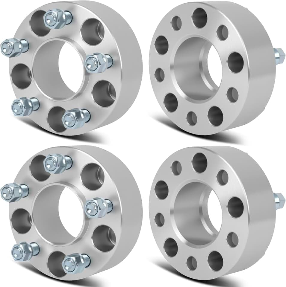 SCITOO 4Pcs 5x115 Wheel Spacers 2 inch Bore 71.5mm Studs 14x1.5