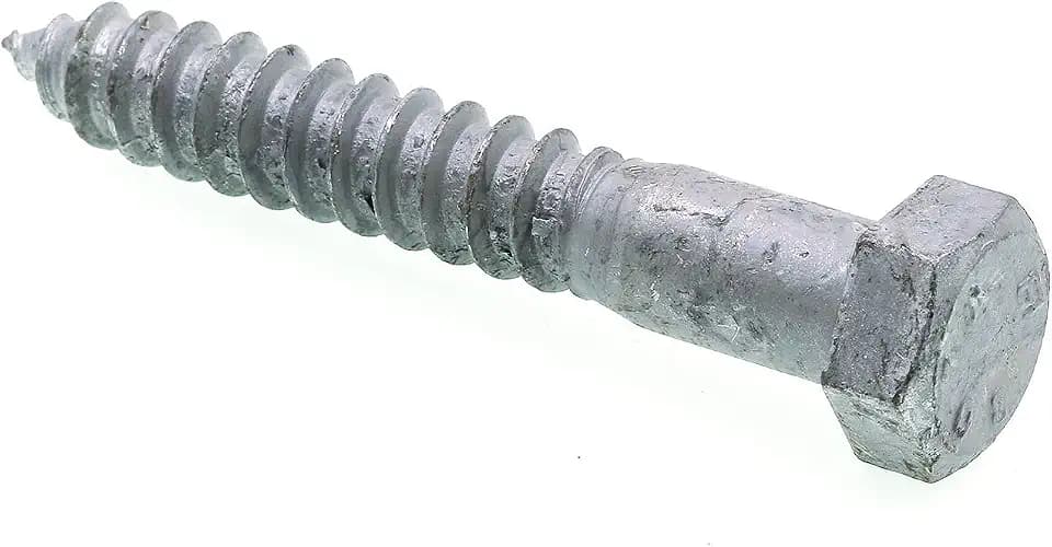 Prime-Line 9057453 Hex Lag Screws, 5/8 in. X 4 in., A307 Grade A Hot Dip Galvanized Steel (10 Pack)