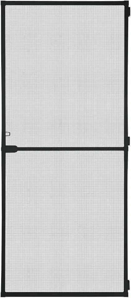Schellenberg 70931 Fliegengitter Balkontür, Insektenschutz Tür Action 100 x 210 cm geteilt, 14 mm Einbautiefe, anthrazit