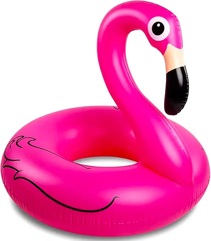 Flamingo Schwimmring Aufblasbarer, Schwimmring Luftmatratzen Flamingo Pool uftmatratze für Pool, Strand & See – Spaß für Erwachsene – Perfekt für Sommer, Party & Urlaub -114cm, Rosa