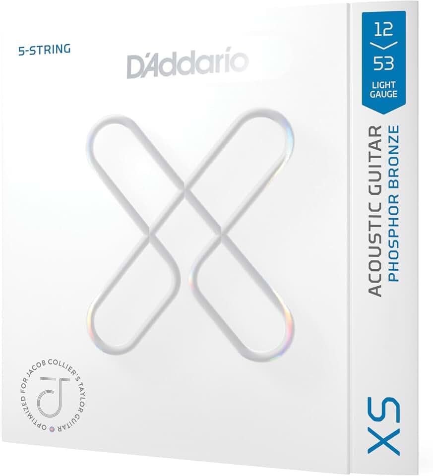 D'Addario XS Phosphor Bronze Acoustic Strings XSAPB1253JC, 12-53