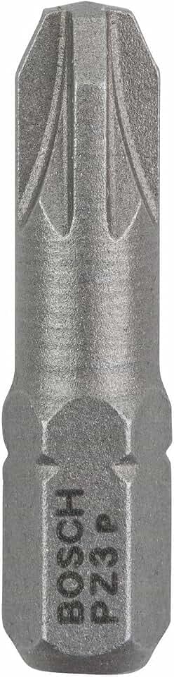 Bosch Professional Bit Extra-Hart für Pozidriv-Kreuzschlitzschrauben (PZ3, Länge: 25 mm, 100 Stück)