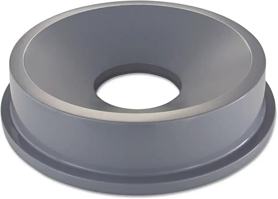 Rubbermaid Commercial Products Trash Can Funnel Top/Lid 32-Gallon Gray Hands-Free Disposable Compatible with the Rubbermaid 32-Gallon Garbage Bins for Indoor/Outdoor/Garage