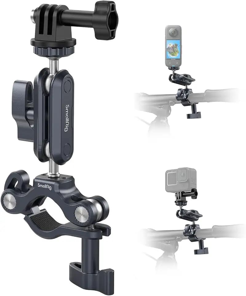 SMALLRIG Bike Motorcycle Handlebar Clamp Mount for Action Cameras