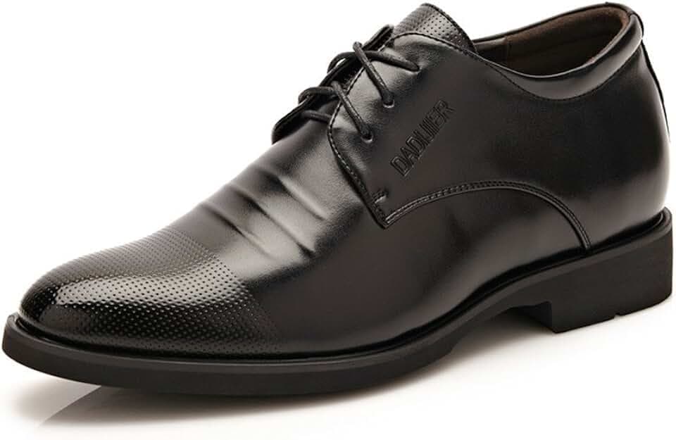 Battle Men Men's Elevator Shoes 2" Taller Lace up Formal Oxford Dress