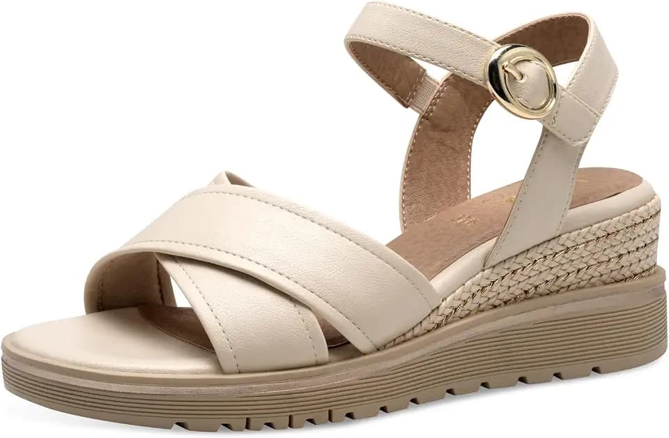 Jana Damen Sandalen mit Keilabsatz Sommer Vegan