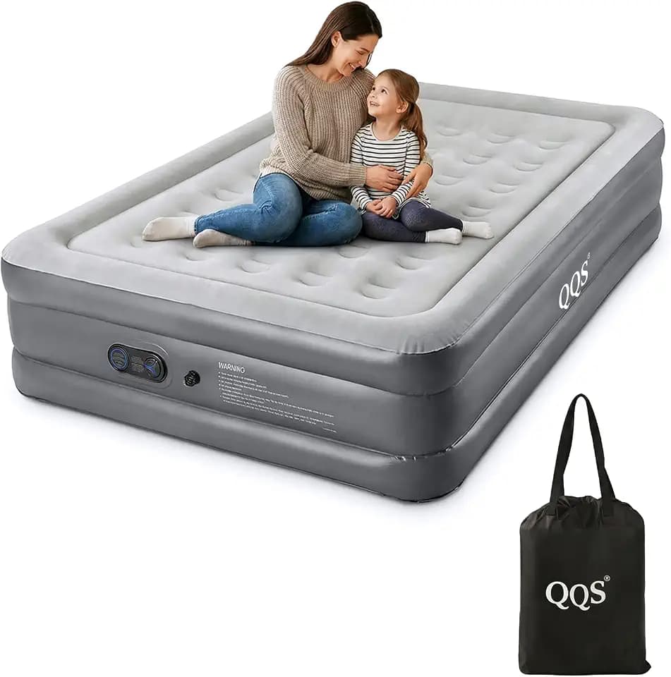 Queen Air Mattress with Built in Pump, 18'' Raised Inflatable Bed