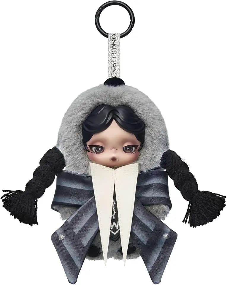 SKULLPANDA × Wednesday Plush Keychian（Nevermore Academy Uniform Version）