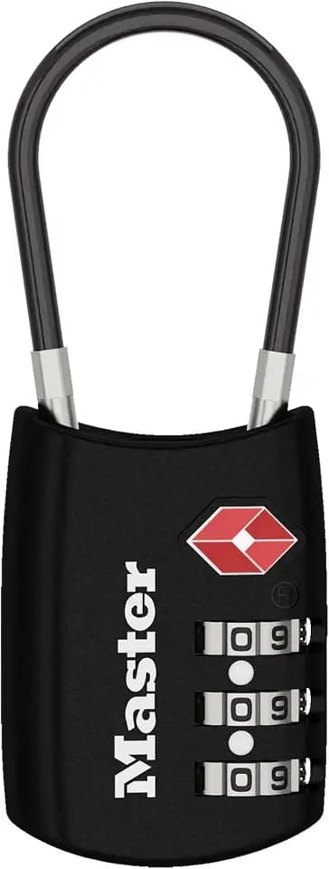 Master Lock 4688D Accepted Set Your Own Combination TSA Approved Luggage Lock, 1 Pack, Black