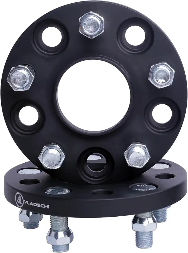 Black Forged 5x4.5 Hubcentric Wheel Spacers 15mm with 14x1.5 Studs 70.5mm Hub Bore, 5 Lug Wheel Spacer 5x114.3 Compatible with Mustang 2015-2024 | Explorer 2020-2024 - Pack of 2