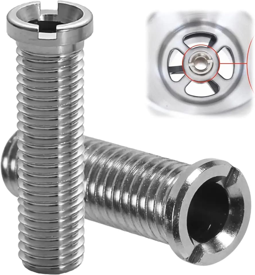2 Stück Hohlschraube Spüle,Hohlschraube für Siebkorbventile,M12 x 50 mm Edelstahl Hohlschraube Spüle,50mm Waschbecken Schrauben,Geeignet für Küchenspülen Siebkorbspülen Spülbecken Zubehör Silbrig