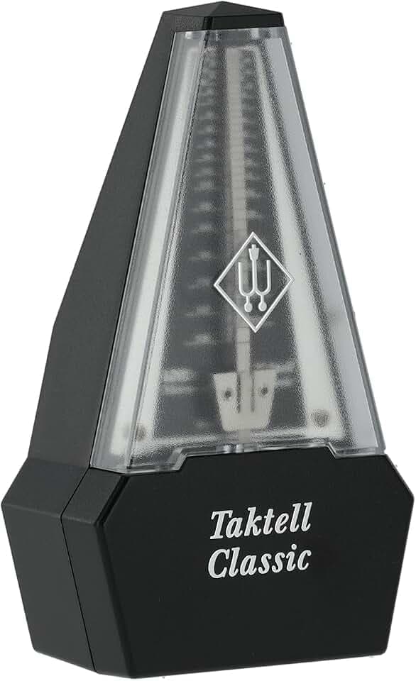 Wittner Metronom Taktell Classic Serie 829 - Kunststoffgehäuse - Ohne Glocke - Schwarz/Silberfarben - Mechanisch zum Aufziehen - Keine Batterien erforderlich - Made in Germany