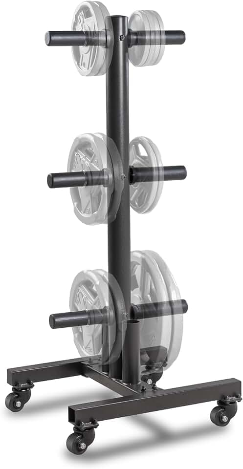 Marcy Olympic Weight Plate Tree for 2-Inch Plates Weight Storage Rack