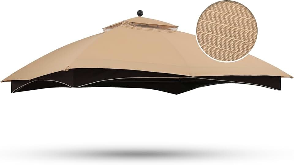 ABCCANOPY Riplock Gazebo Replacement Canopy for #GF-12S004B-1, Beige