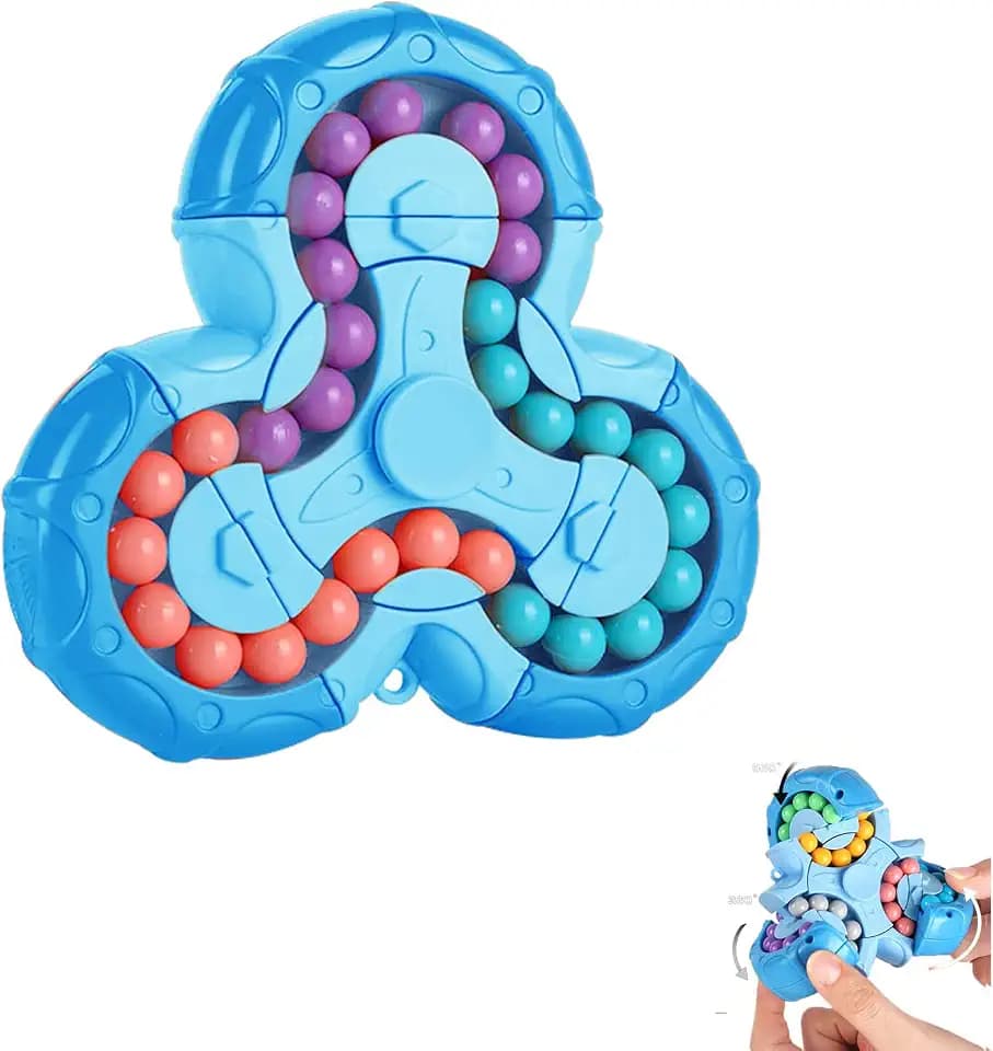 YUDANSI Rotierendes Fingerwürfel-Spielzeug, Zauberwürfel Handlich Spinner Fidget-Spielzeug Ball iq-Spiel, Geschenk für Kinder ab3 Jahren Weihnachten Geburtstag Neujahr