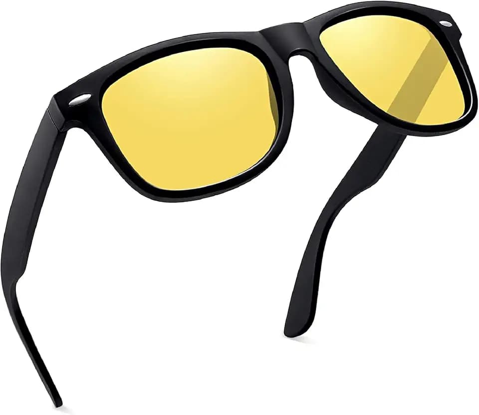 Joopin Nachtfahrbrille zum Autofahren Herren Damen UV400 Gelbe Linse