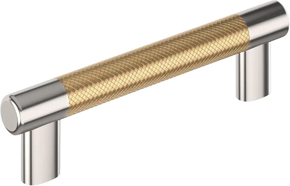 Amerock 5-1/16" Esquire Polished Nickel/Champagne Bronze Drawer Pull