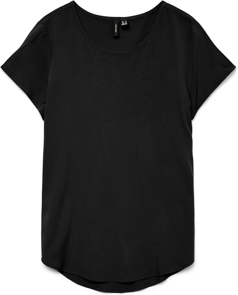 VERO MODA Damen VMBELLA SS WVN GA NOOS Top, Black, XXL