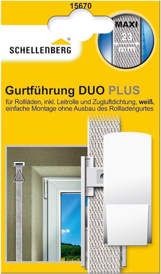 Schellenberg 15670 Gurtführung Duo Plus Maxi inklusiv Zugluftdichtung und Leitrolle