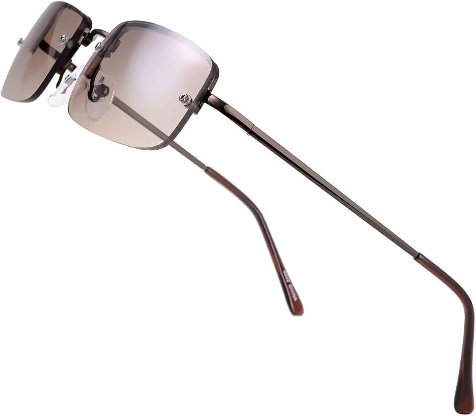 The Fresh Minimalist Small Rectangular Sunglasses Clear Eyewear - Exquisite Packaging