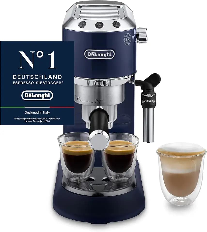 De'Longhi Dedica Style - Espressomaschine mit Manuellem Milchaufschäumer