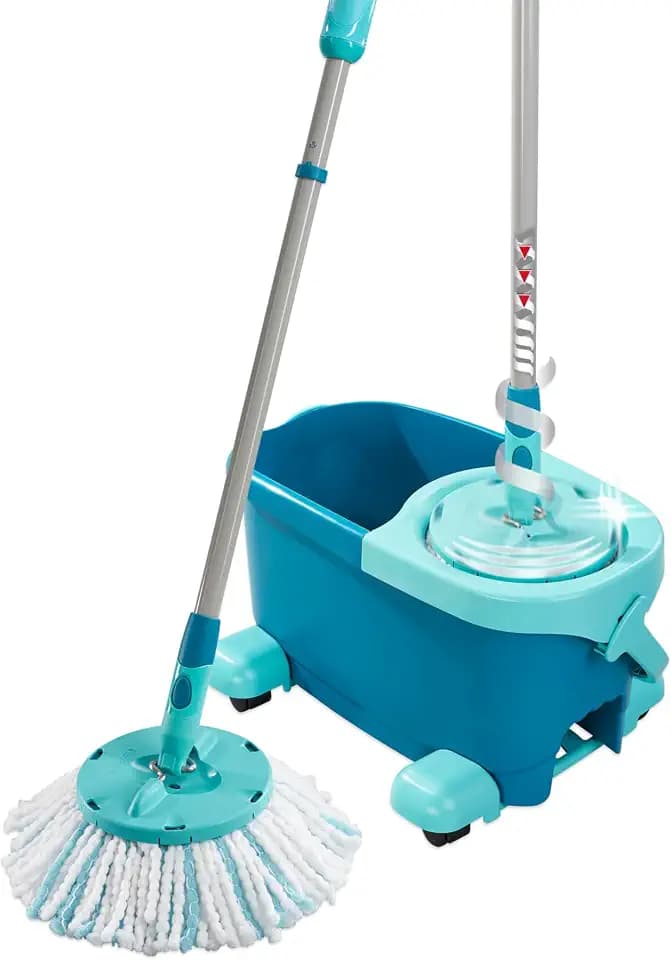Clean Twist Spin Mop and Bucket Set with Rollers | Blue