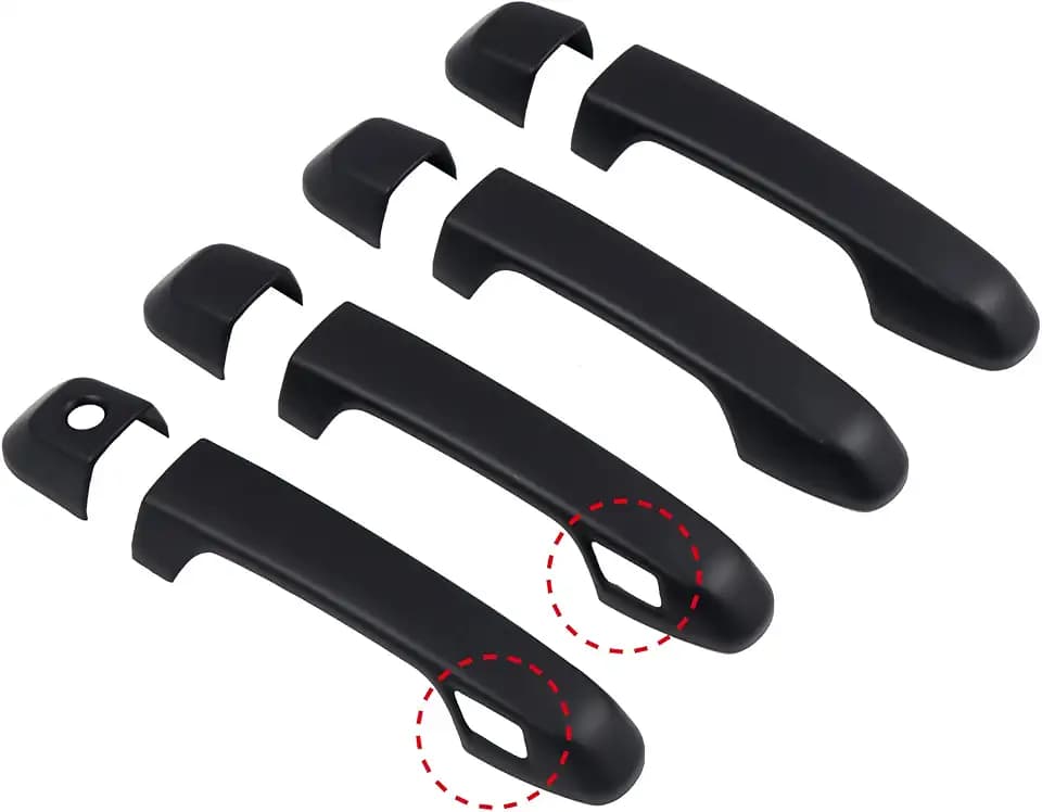 HIGH FLYING for Toyota 4Runner 5th Gen. 2010-2024 Car ABS Matte Black Side Door Handles Cover Trim 8pcs (with Keyless Hole), NOT Fit Limited