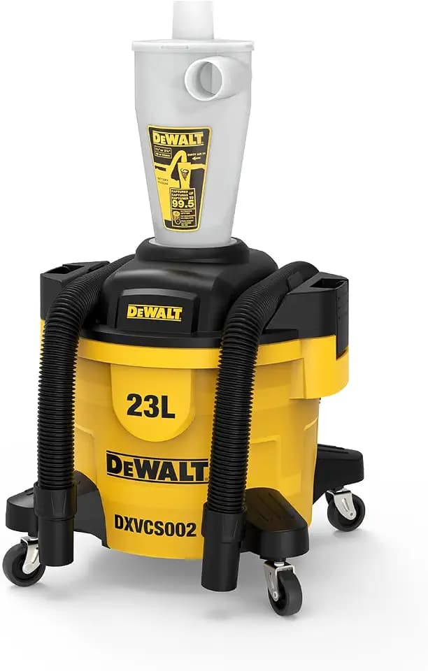 DEWALT Zyklon Staubsauger Filter Pulver Staubsammler Filter Zyklonabscheider Absaugung Werkstatt mit 23L Staubtank DXVCS002