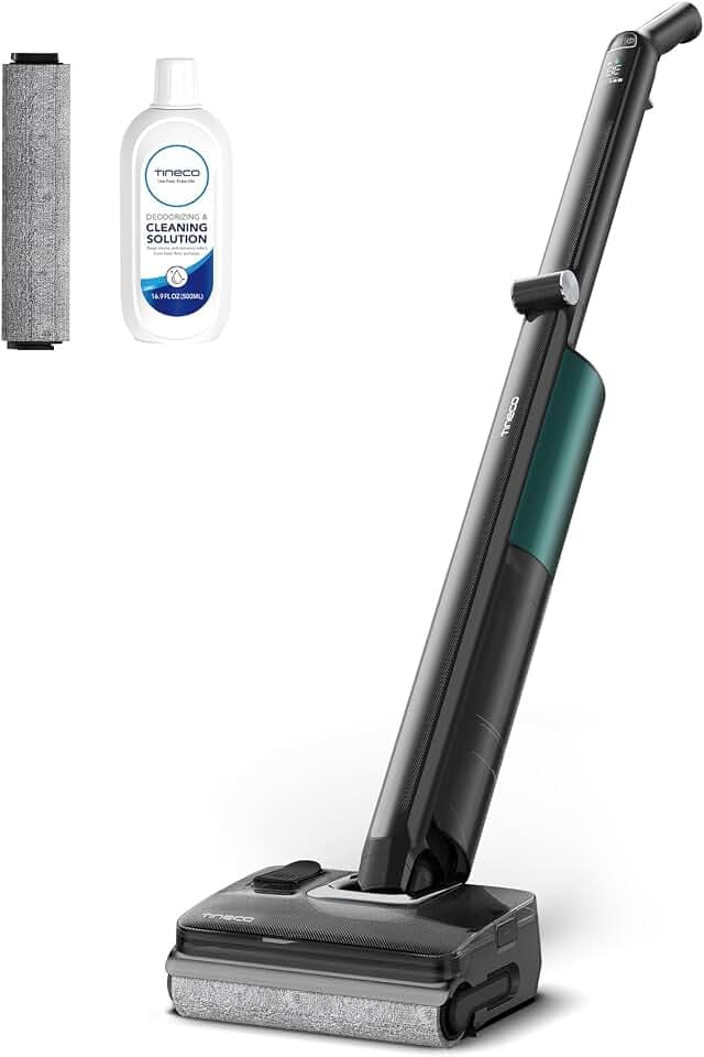 Tineco Floor One i7 Fold Nass-Trockensauger, 22000 Pa 50 Min，85°C FlashDry | 180° Faltbares Rohr&9.5 cm Lay-Flat, Leichtes Saugwischer für Tierhaare, Anti-Haar-Verwicklung, Silent wisch staubsauger