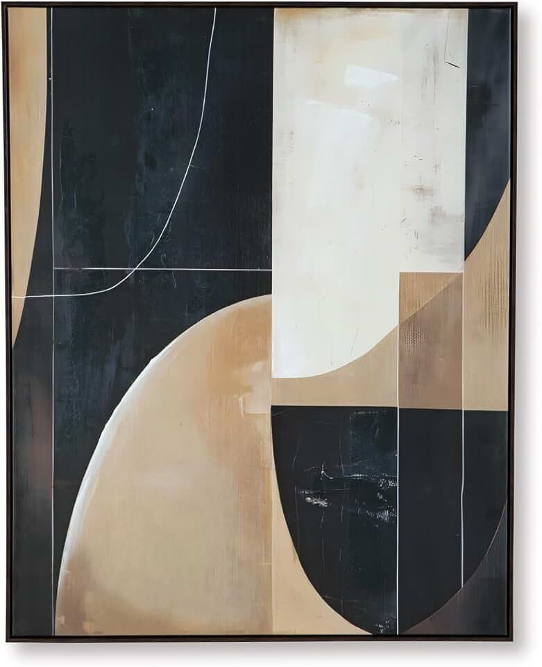 Signature Design by Ashley Neutral Modern 40x50 Framed Abstract Wall Art