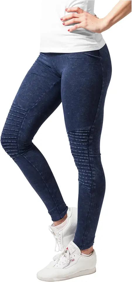 Urban Classics Ladies Denim Jersey Leggings Frauen Leggings dunkelgrau Basics, Biker, Streetwear