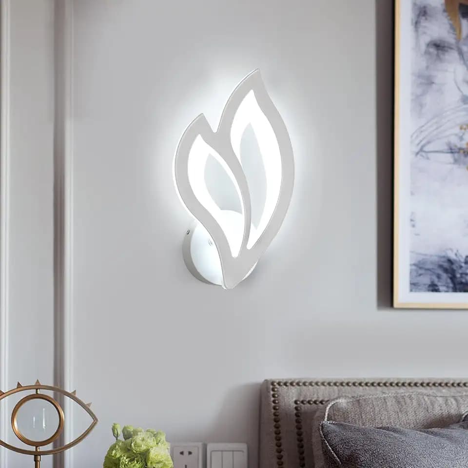 Wandleuchte LED Innen Moderne, 13W Weiß Blumenförmige LED Wandlampe