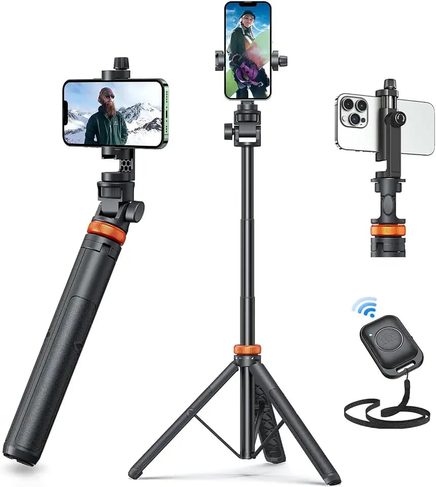 Handy Stativ, Stativ für Smartphone und Selfie Stick mit Fernbedienung