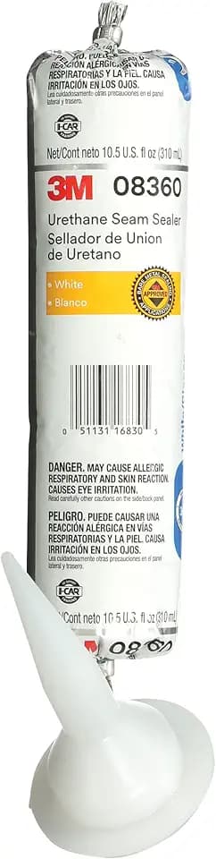 3M Urethane Seam Sealer, 08360, White Color, 310 mL/10.5 fl oz Foil Pack