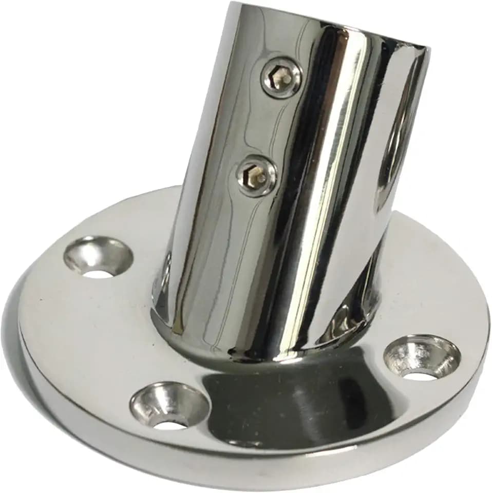 Heavy Dudy 316SS Marine Boat Hand Rail Fittings 30 Degree Round Base for 7/8''Tube
