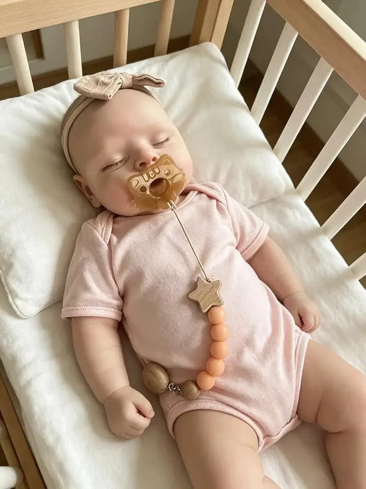 10Lbs Weighted Reborn Baby Girl Doll Peaches Mouth Openable, 22 Inch Soft Platinum Silicone Realistic Newborn Doll Hand Painted Hand Painted Collectible Birthday Gift