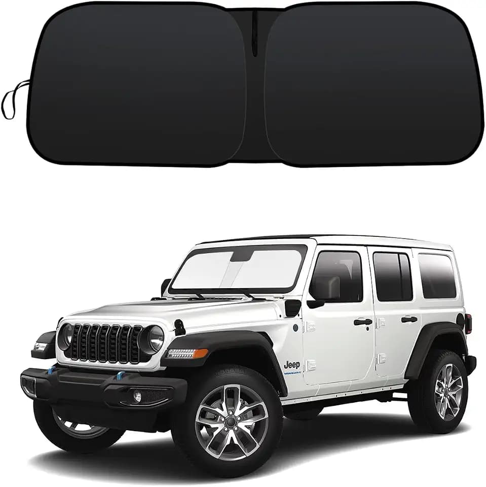 Foldable Front Sun Shade for Jeep Wrangler 2018-2026/Gladiator 2020-2026