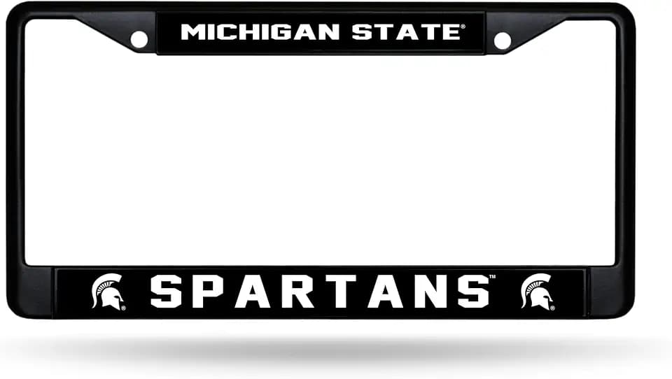 Rico Industries NCAA Standard Black Chrome Frame with Decal Inserts 12" x 6" Car/Truck Auto Accessory