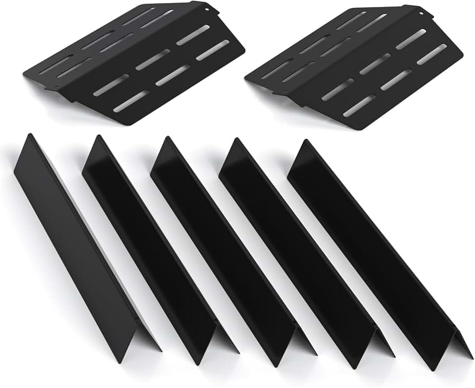 Grill Replacement Parts for Weber Genesis 300 Series – Fits E310/S310 Front-Control – 5-Pack 17.5" Flavorizer Bars (Part #7621) & 2-Pack Heat Deflectors (Part #7622)