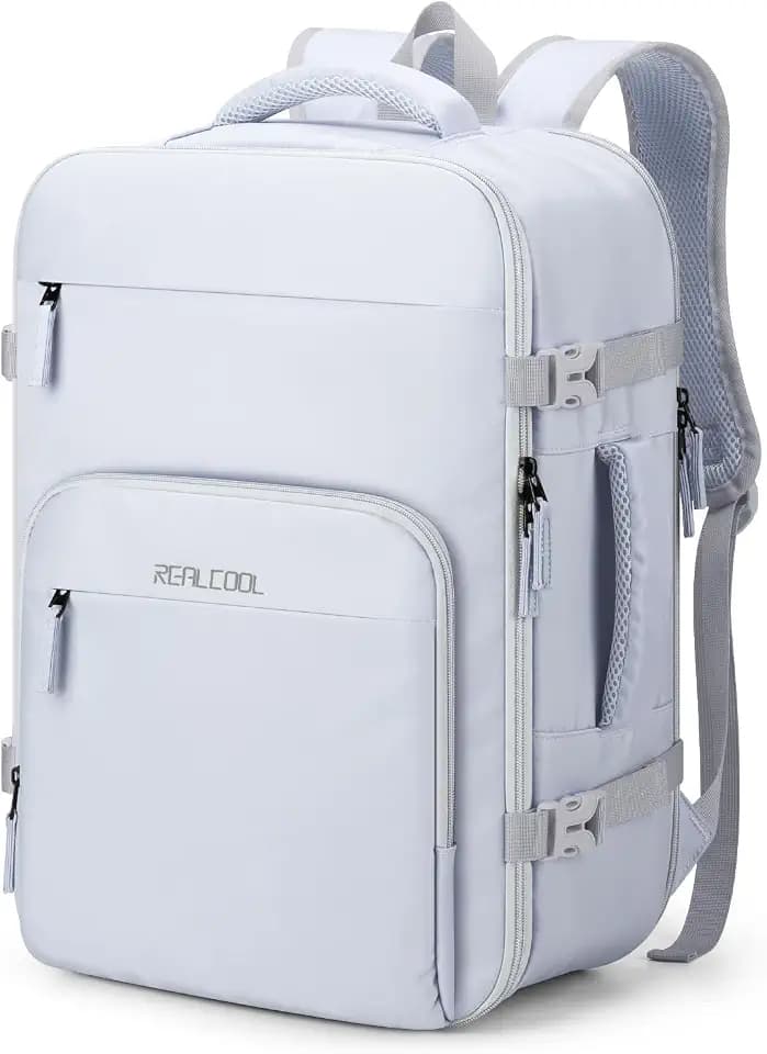 RealCool 15.6" Laptop Travel Backpack, TSA Flight Approved Carry On Daypack