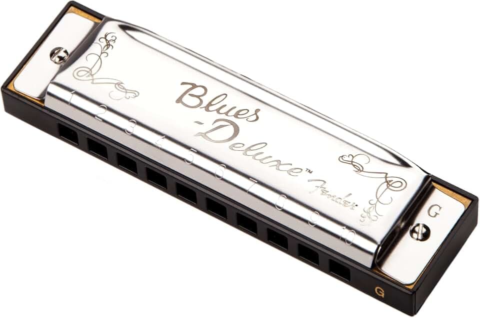 Fender Blues Deluxe Mundharmonika, Tonart G, 10-Loch diatonisch, mit Koffer