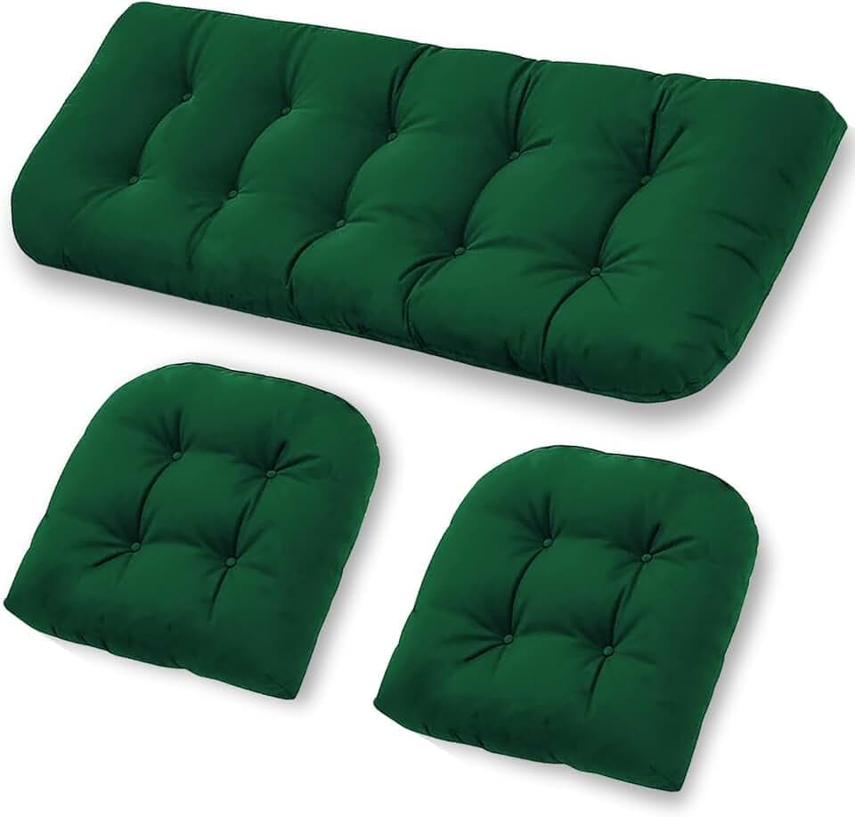 Outdoor Chair Cushions, Patio Wicker Furniture Seat Pads, Waterproof
