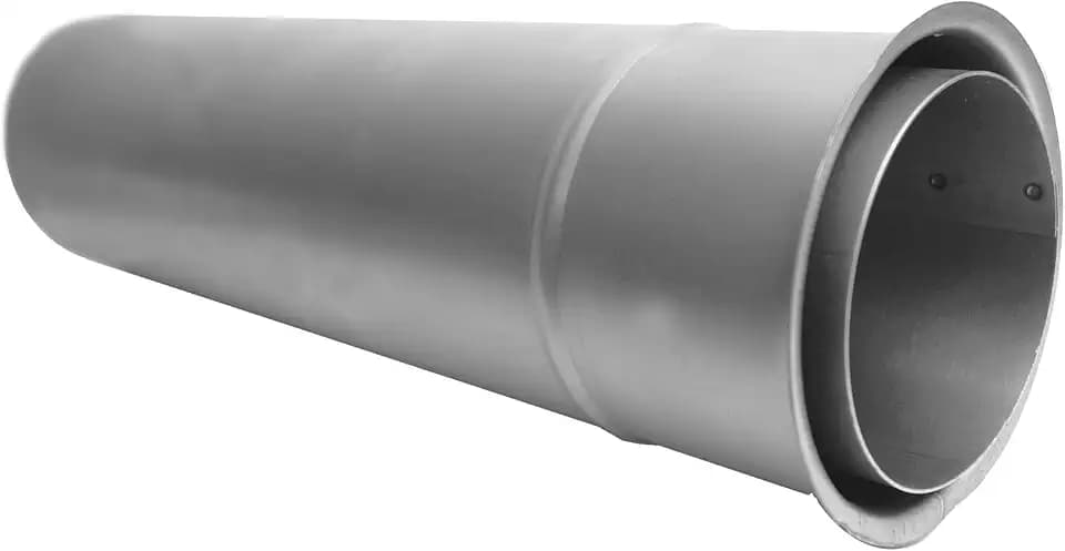 FIREFIX R80/WDV Pelletofenrohr, 80 mm, Wandfutter, verlängert