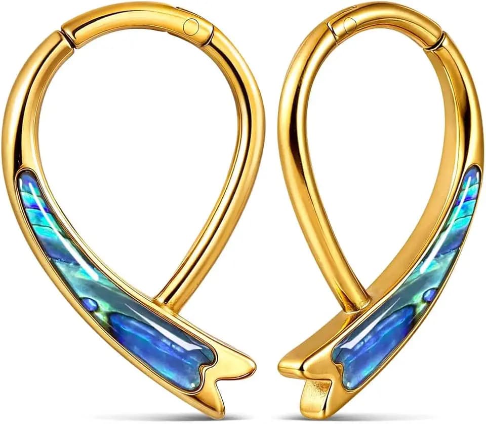 Casvort 2PCS Hypoallergenic Weighted Earrings for Stretched Ears in 4mm 6g 316 Stainless Steel Ear Weights Gauges Plugs for Lobe Fashion Piercing Body Jewelry