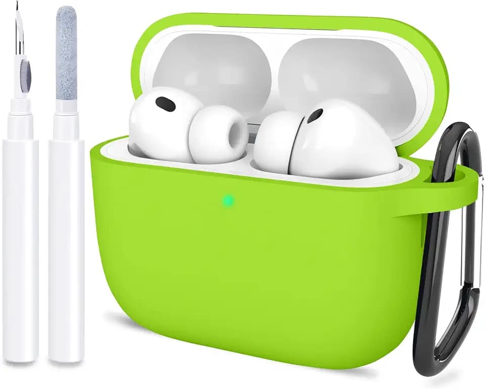 for AirPods Pro 3 Case Cover 2025 with Cleaner Kit, Light Green