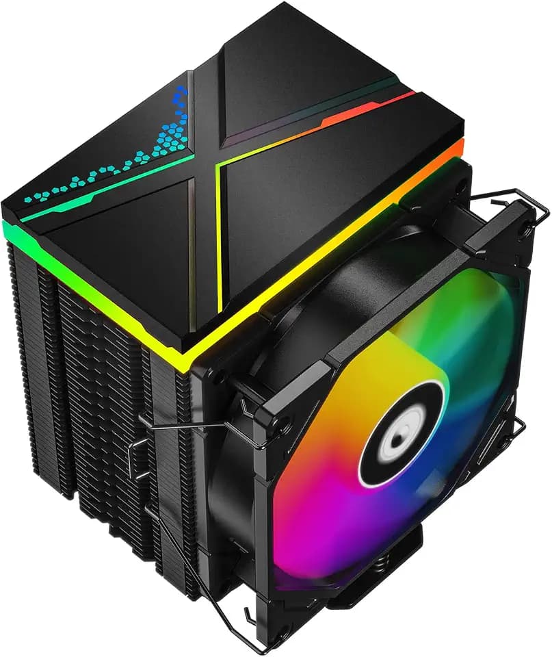 ID-COOLING SE-914-XT ARGB Cooler 131mm Height CPU Air Cooler ARGB Light Sync with Motherboard(5V 3-PIN Connector) 92mm PWM Fan 4 Heatpipes CPU Fan for Intel/AMD, LGA 1700 Compatible for Desktop