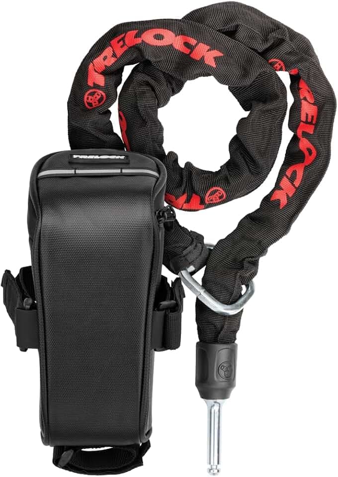 TRELOCK ZR 355 Einsteckkette mit Satteltasche – Länge 100 cm – Für TRELOCK Rahmenschlösser