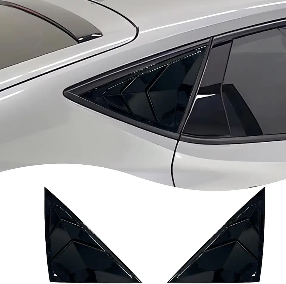 MUXEE Window Louver，for Acura Integra 2023 2024 2025 2026, ABS Print Sport Window Decorative Covers, Exterior Trim Accessories - Bright Black