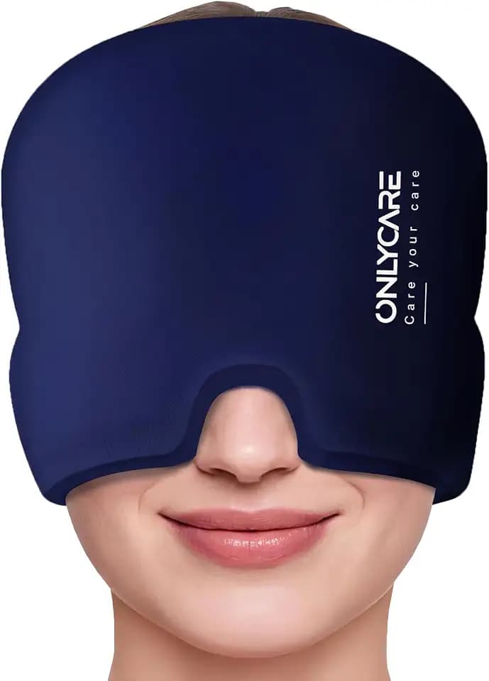ONLYCARE Migraine Relief Cap, Headache Relief Cold Cap with Odorless Gel